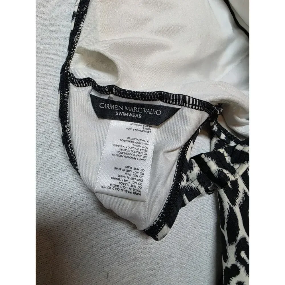 Carman Marc Valvo Leopard Print Swim Suit Womens Size 6